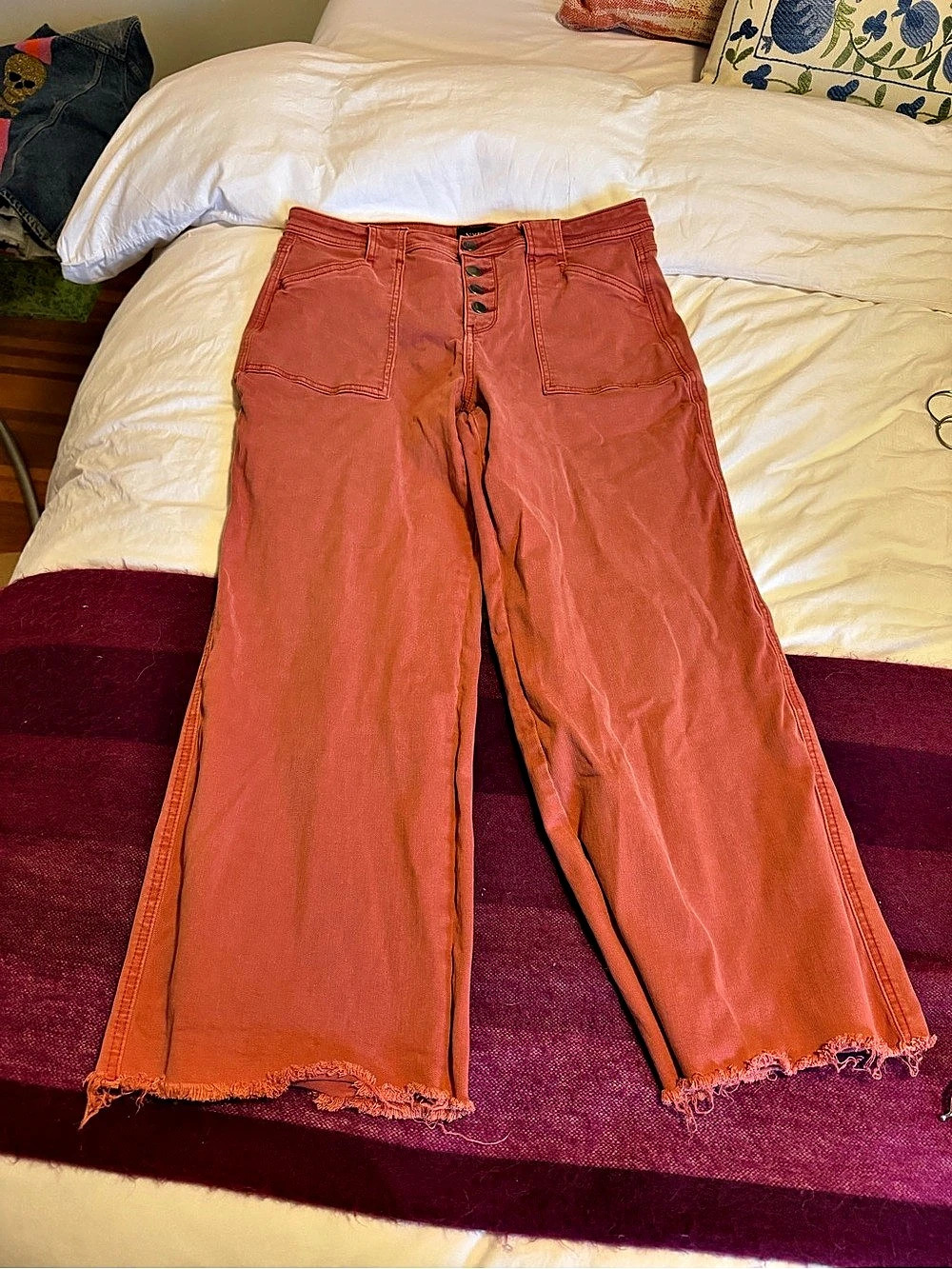 🔸BOGO FREE 🔸NYDJ Teresa Wide Leg Pants Orange Size 10